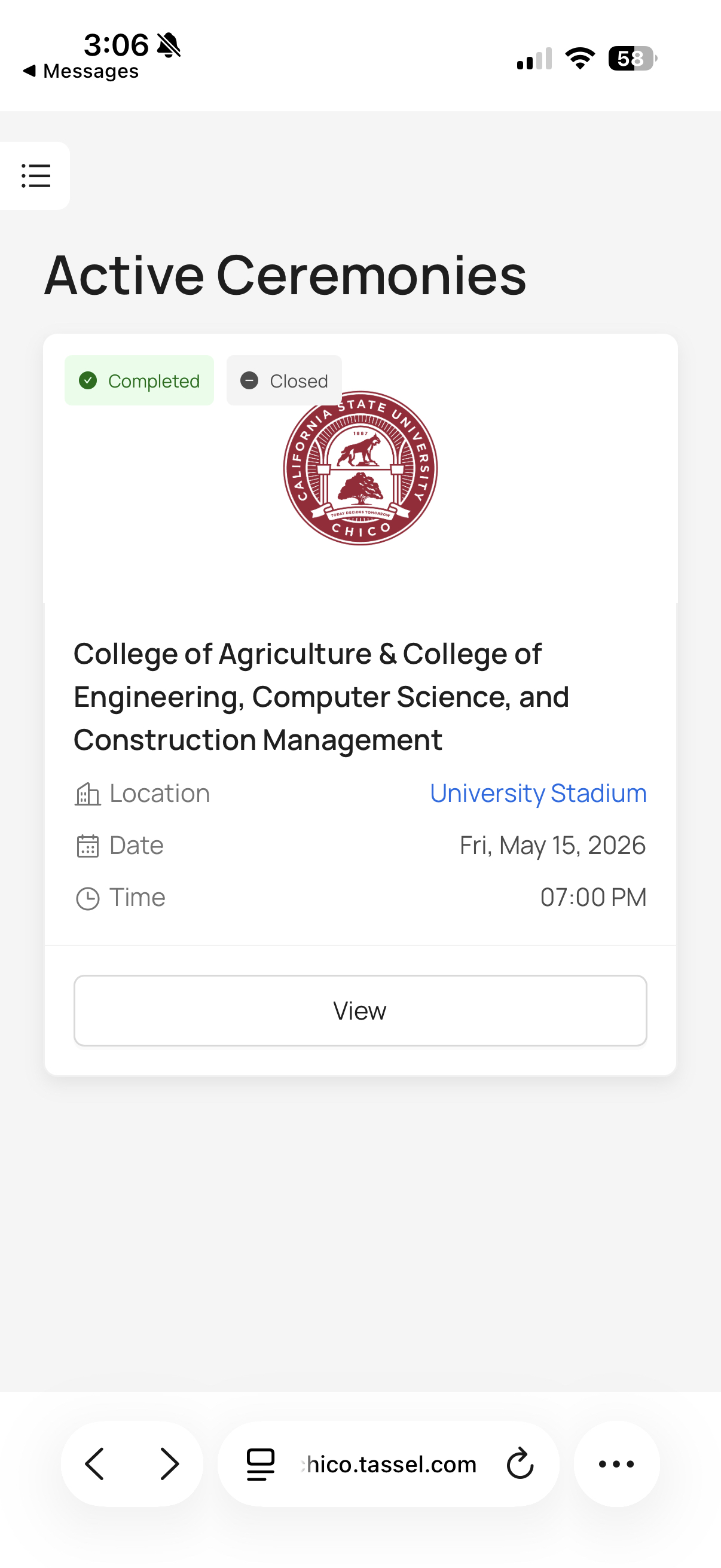 Successful Tassel login